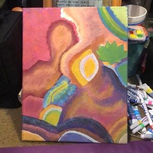 Vintage style BOho PAINTING. Original by Posher